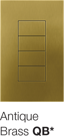 Lutron Palladiom Keypad Antique Brass