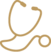 Stethoscope icon representing diagnostics or remote health monitoring
